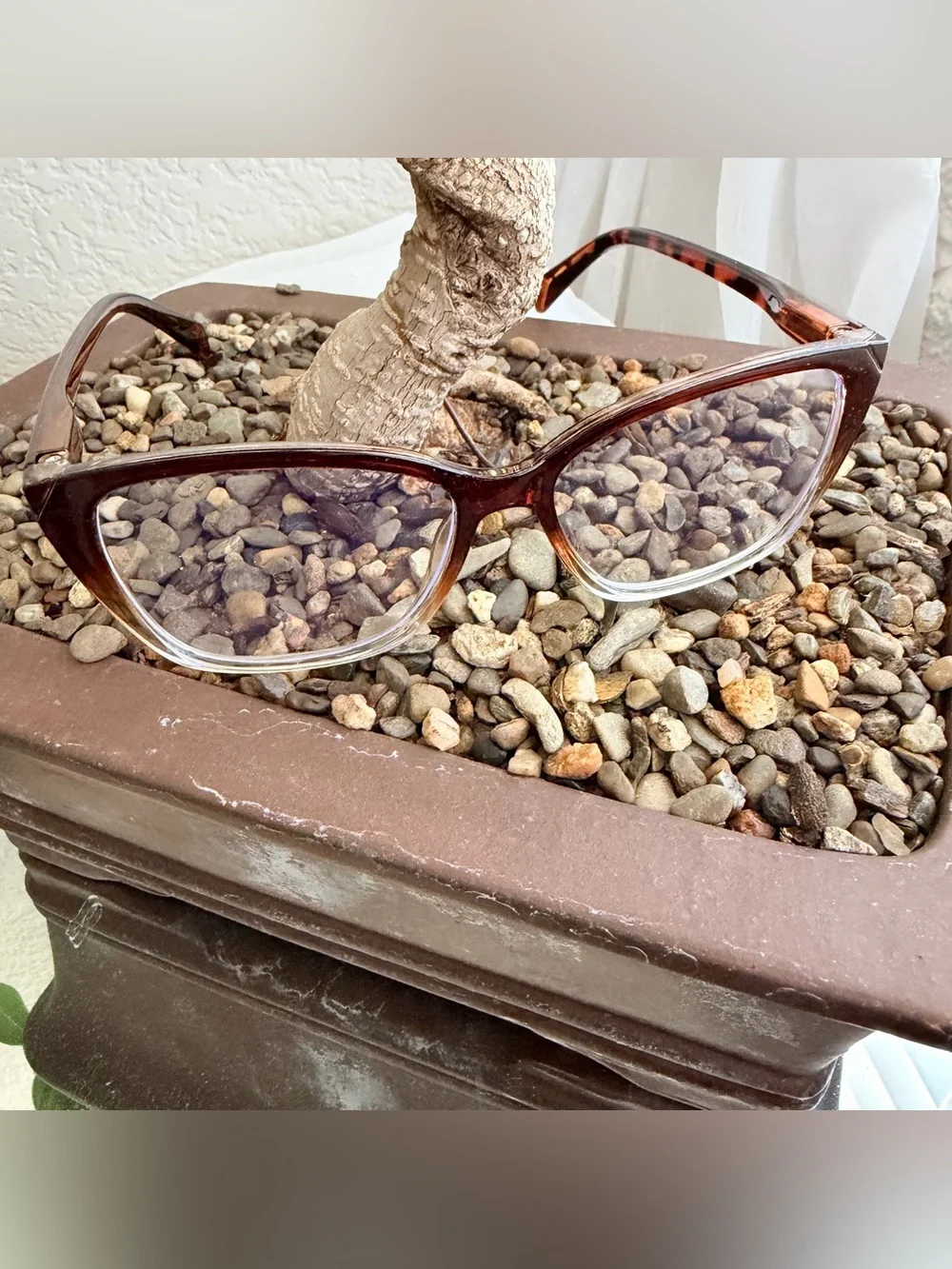New! Brown Tortoise Shell Gradient Two Toned Blue Light Blocking Unisex Glasses